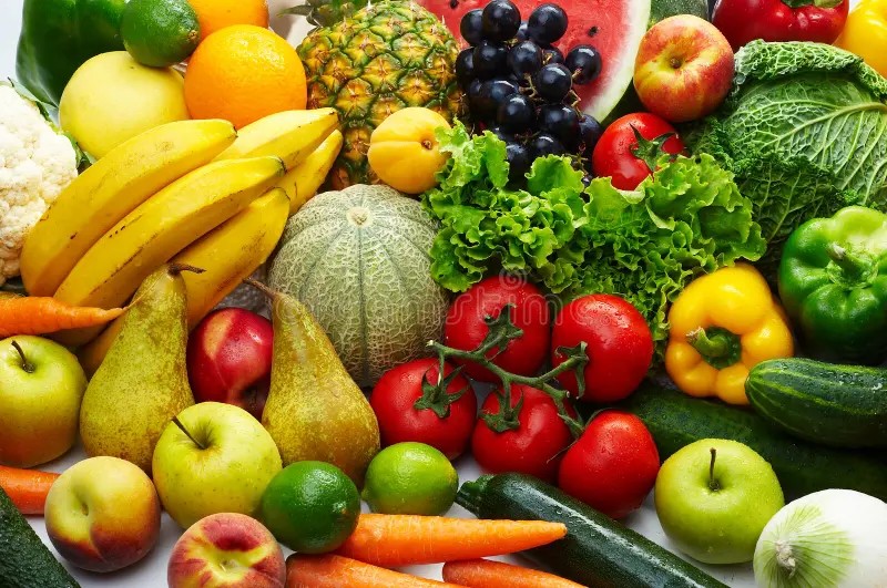Fresh fruit and vegetables