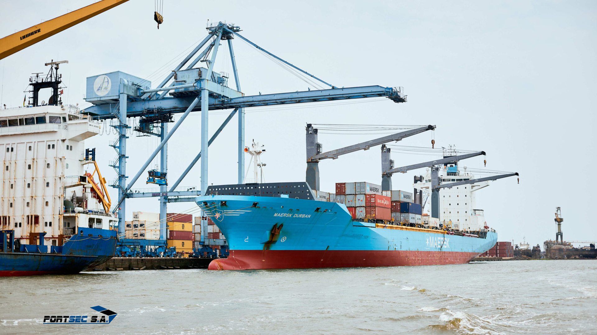 Vessel alongside at the port of Douala